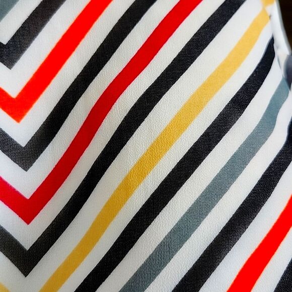 CAbi Style #5043 The Striped Linea Tank Top Blouse, Chevron, Lined, M - Picture 7 of 9